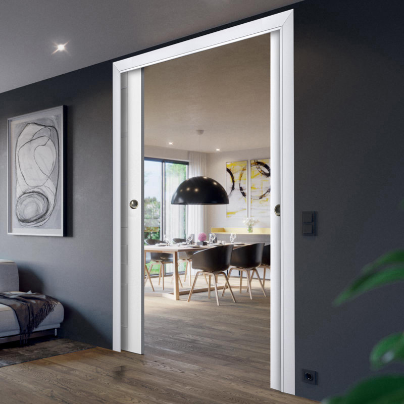Portes de placard Veregio, 48 po x 84 po, Blanc