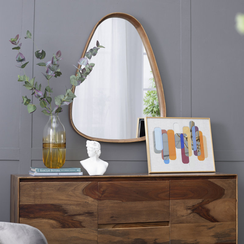 Miroir Irrgeular avec cadre en bois