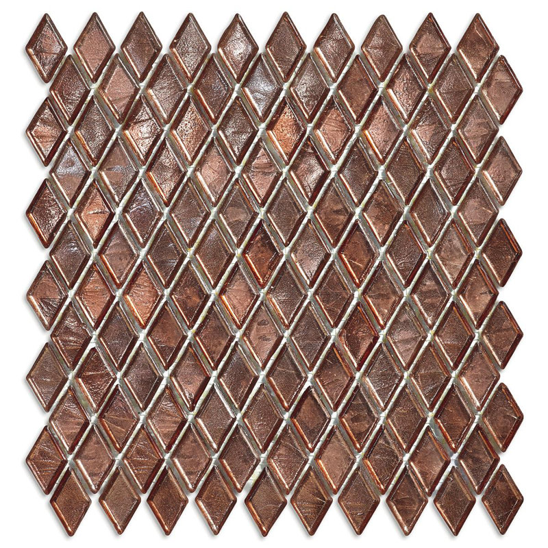 Gypsum 7/8" x 1-5/8" Diamond Glass Mosaic