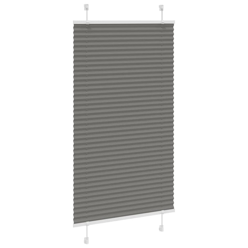 Room Darkening Pleated Blind, 80cmW x 150cmL, Anthracite