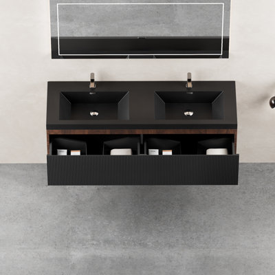 Ensemble de meuble-lavabo mural 60 po
