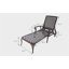 Chaise longue en aluminium coulé brun 1Pcs-2008240447