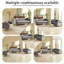 Canapé Chesterfield en velours avec coussins ronds