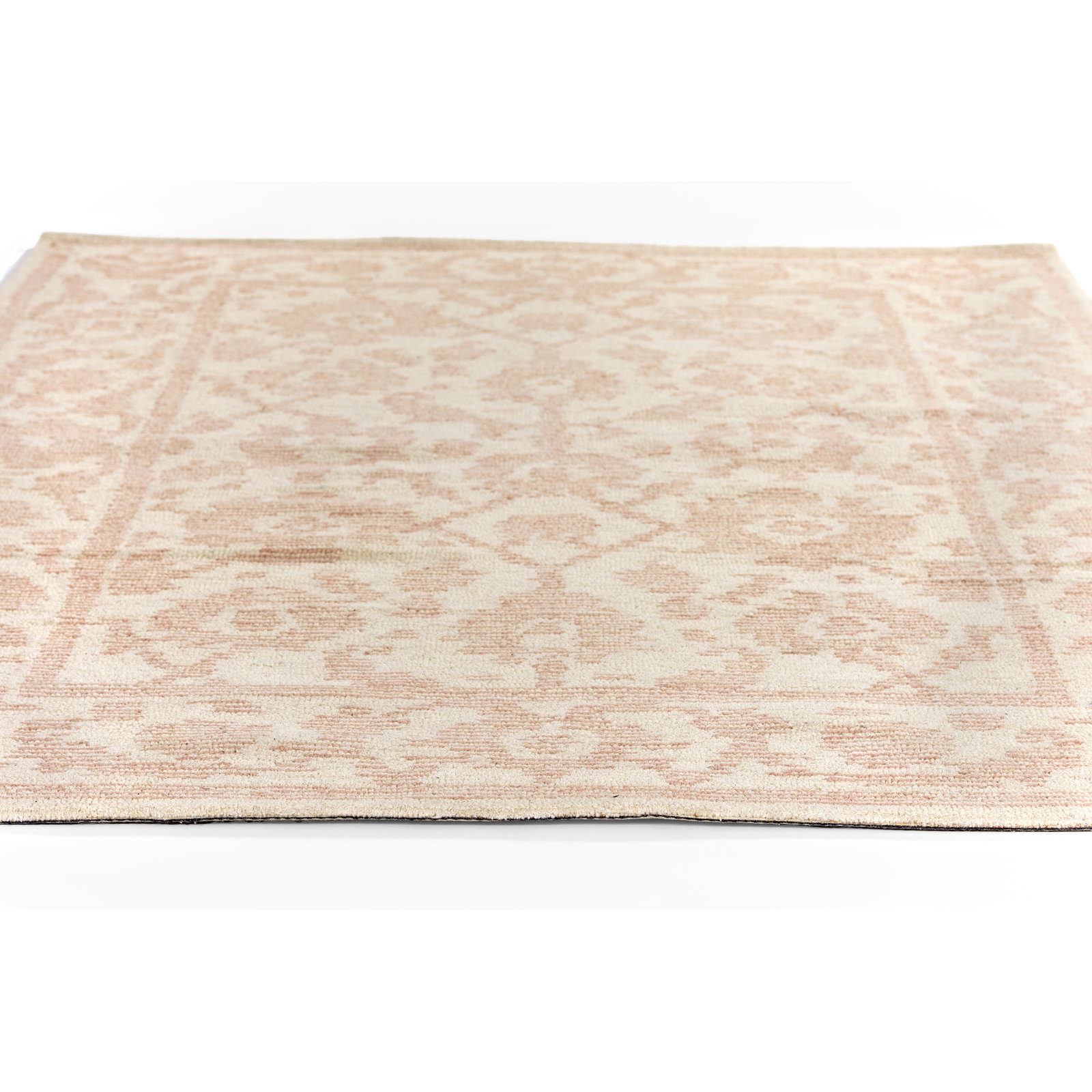 Pepperdine Hand Tufted Wool Traditional Pink Area Rug 5' X 8', 2' X 3'