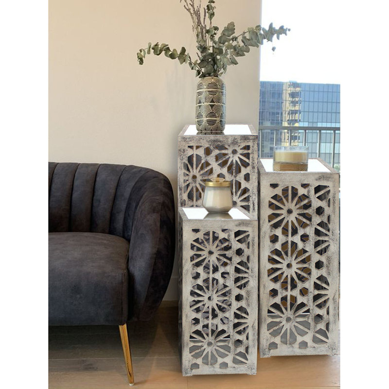 Van Reipen Mirrored Glass Top Nesting Tables