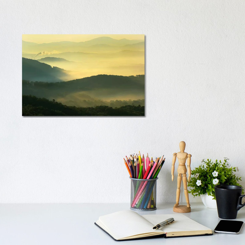 Appalachian Mountains From Doughton Park, Blue Ridge Parkway, North Carolina I by Tim Fitzharris - Wrapped Canvas Print