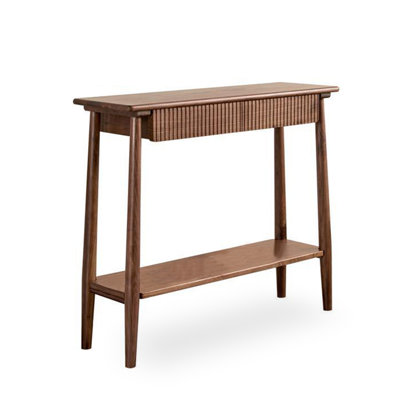 Walnut Solid Wood Rectangular Console Table