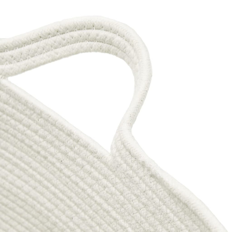 Laundry Basket with Handles, Grey/White