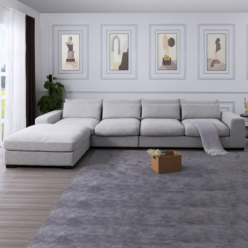 Canapé modulaire rembourré de 150 po Darisley