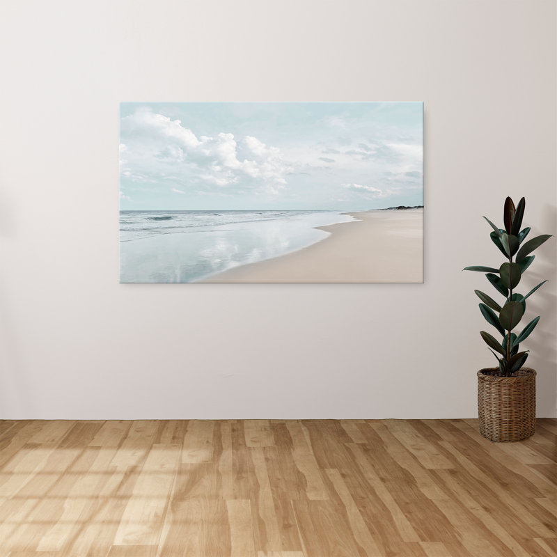 Reproduction sur toile "Seaglass Shoreline" par Natalie Carpentieri, H 18 po x l 30 po x P 1 po