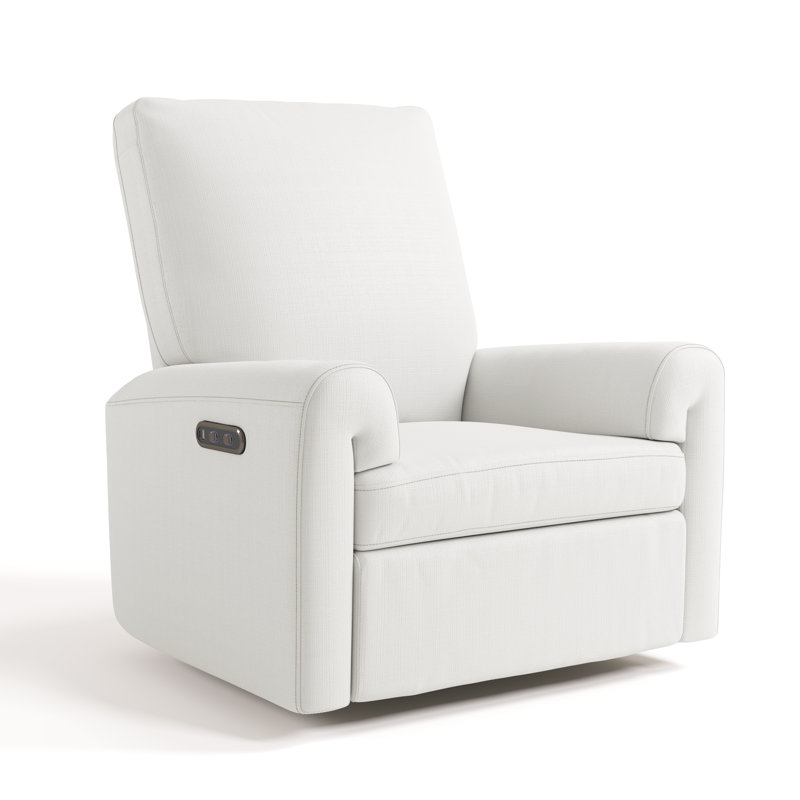 Sorrento Deluxe Power Recliner Swivel Glider, Ivory Basketweave