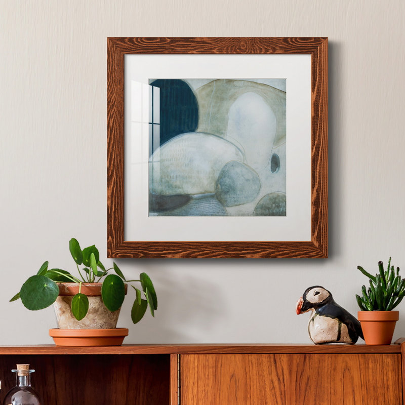 Aucune pierre non retournée - peinture encadrée, H 20 po x l 20 po x P 1,5 po, Érable encadré