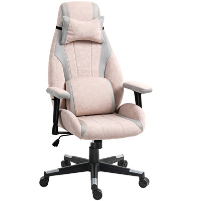 Velvet Gaming Chair with Headrest