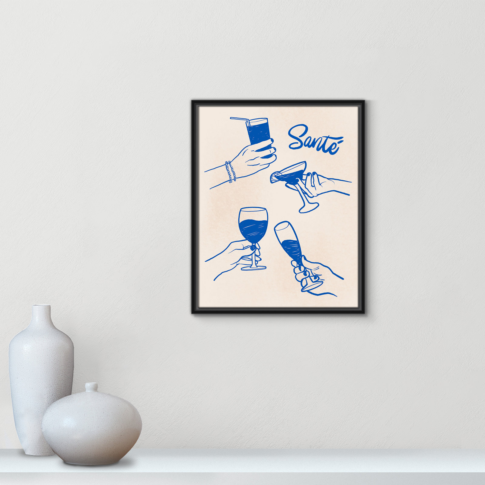 Sante Print by Kimberly Allen, 17.5'' W x 21.5'' H, Black Floater