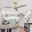 52 Inch Indoor Ceiling Fan Without Light 3 Solid Wood Blades Remote Control Reversible DC Motor-1623065272-1623065254