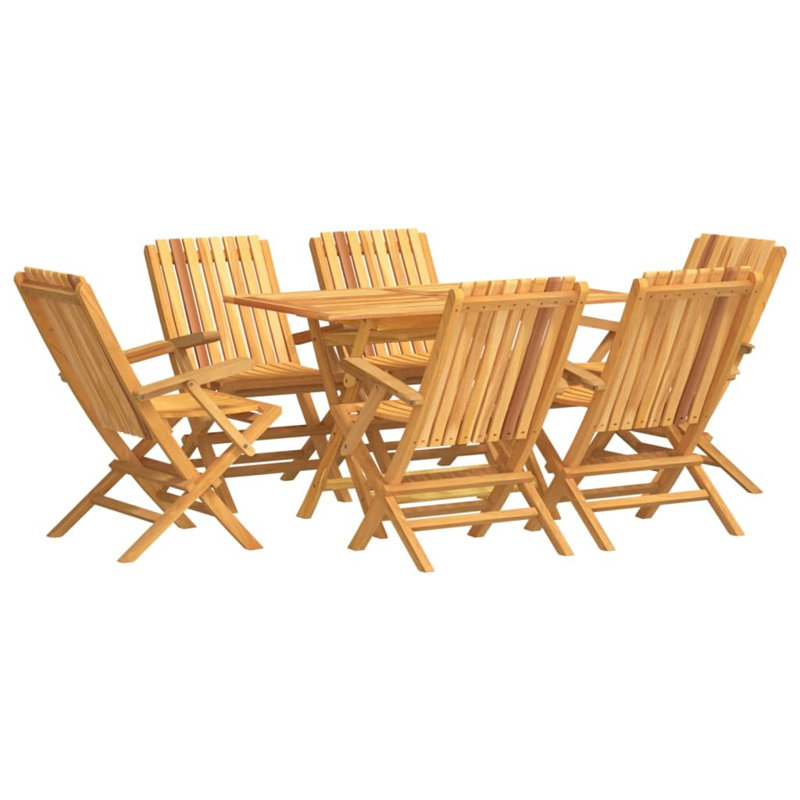 Hila 6 - Person Teak Patio Dining Set with Rectangular Table