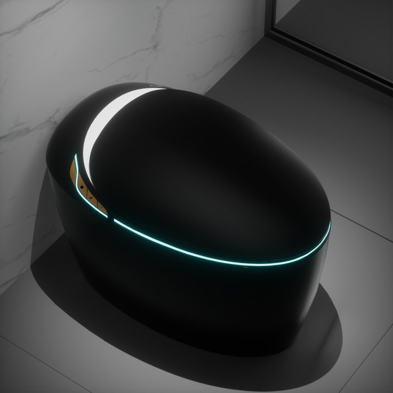 Toilette intelligente avec bidet intégré, Noir mat