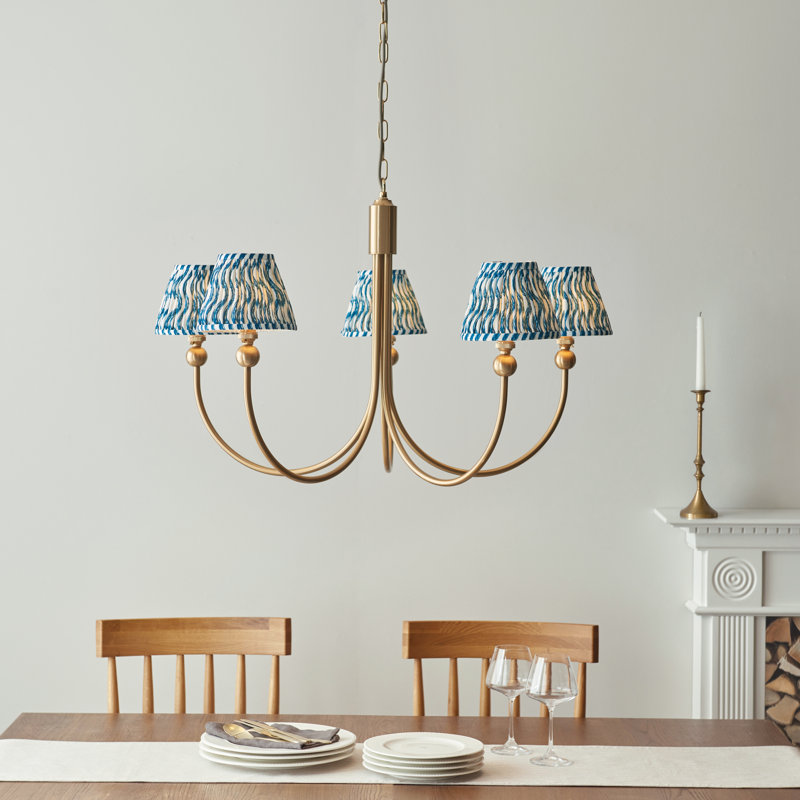 Santiago 5 - Light Chandelier, Blue