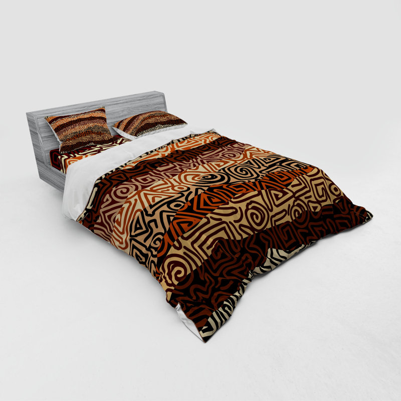 Rustic Polyester Geometric Shapes Duvet Cover