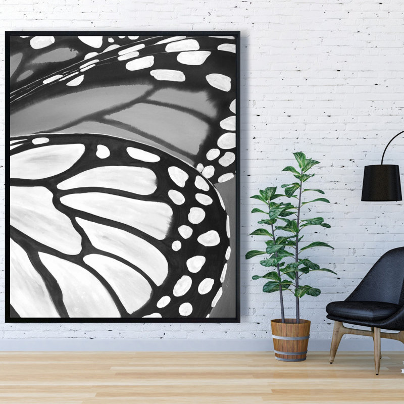 Butterfly wings closeup - 48"x60" Framed canvas