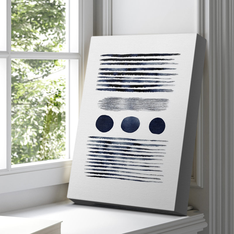 Toile tendue abstraite avec toile de style galerie ccclxxvi - prête à être accrochée, H 18 po x l 12 po