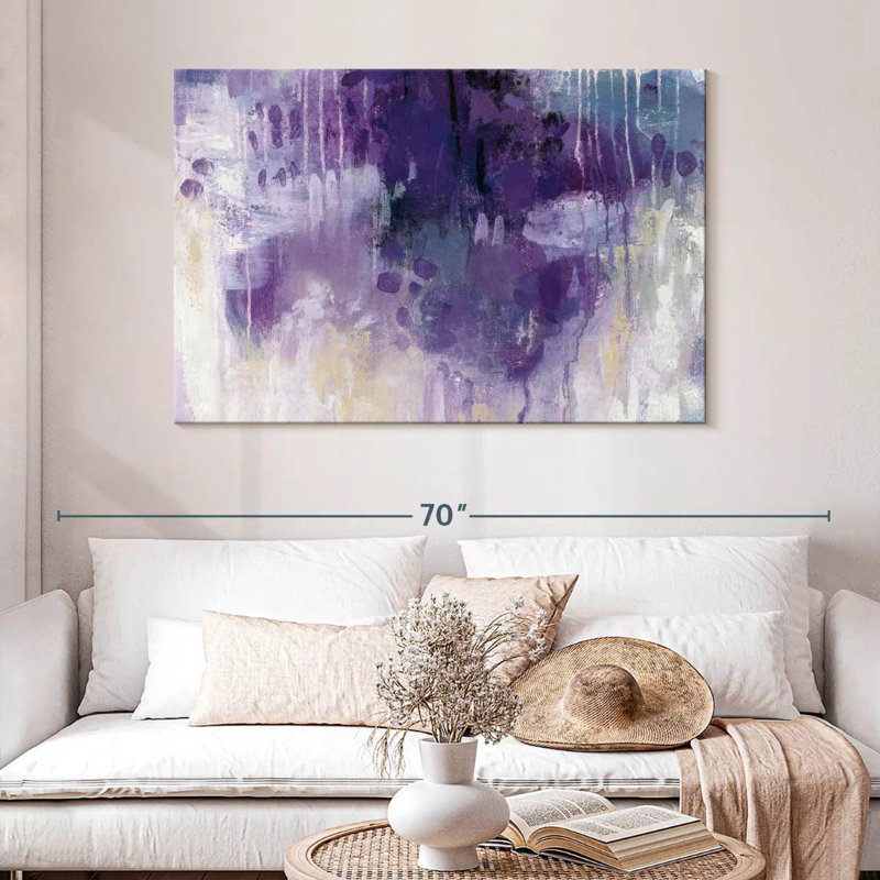 Pluie violette Avery, H 32 po x l 48 po