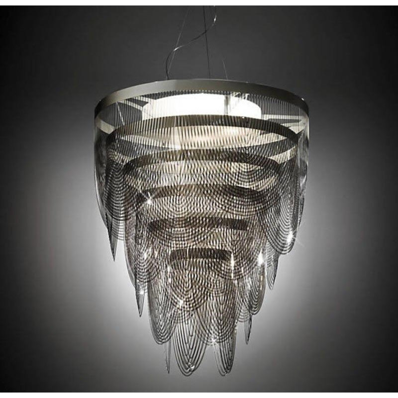 Lustre clair, Argent vieilli, Laiton poli, 16" Wide x 36" Height