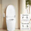 Bidet de toilette intelligent avec buse autonettoyante, siège chauffant, nuit, chasse d'eau à bouton, ralentissement silencieux, fermeture douce, 3 choix de température automatiques, télécommande à capteur de pied en céramique, chaleur réglable