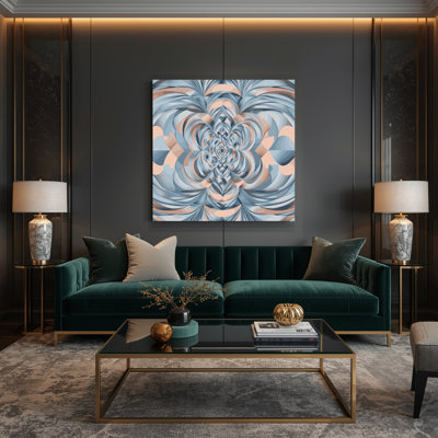 Op Art Gray Canvas Wall Art
