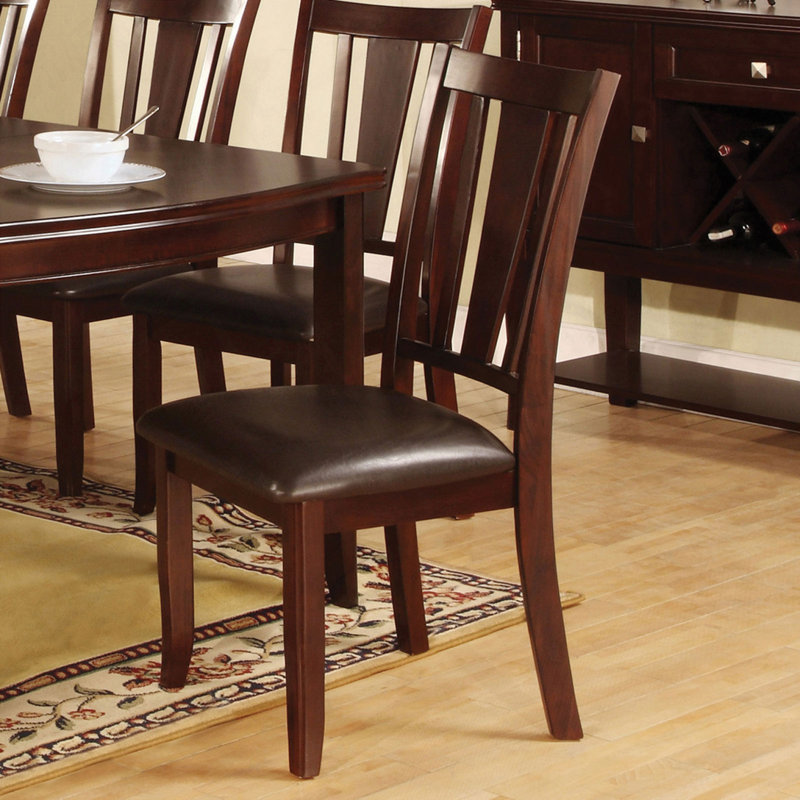 Chaises d'appoint de salle à manger rembourrées en similicuir