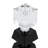Black and Clear Two Tiered Square Candle Holder