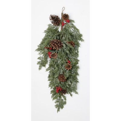 32" Cypress Pine Cone Berry Teardrop
