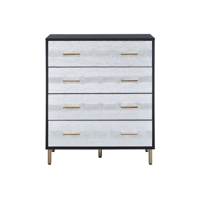 ACME Myles Chest, Black, Silver & Gold Finish