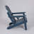 Comfortable Folding Adirondack Chair Hdpe Wood Texture Perfect For Relaxation - Navy Blue