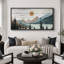 «Western Wood Effect Landscape Tranquil Wood Effect Mountain Sunset», reproduction sur toile-111176806-98041961