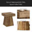 Table de chevet étroite, table basse, table basse carrée