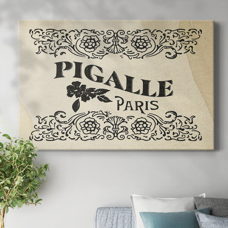 Antique French Label III-Gallery Wrapped Canvas, H 40 po x l 60 po