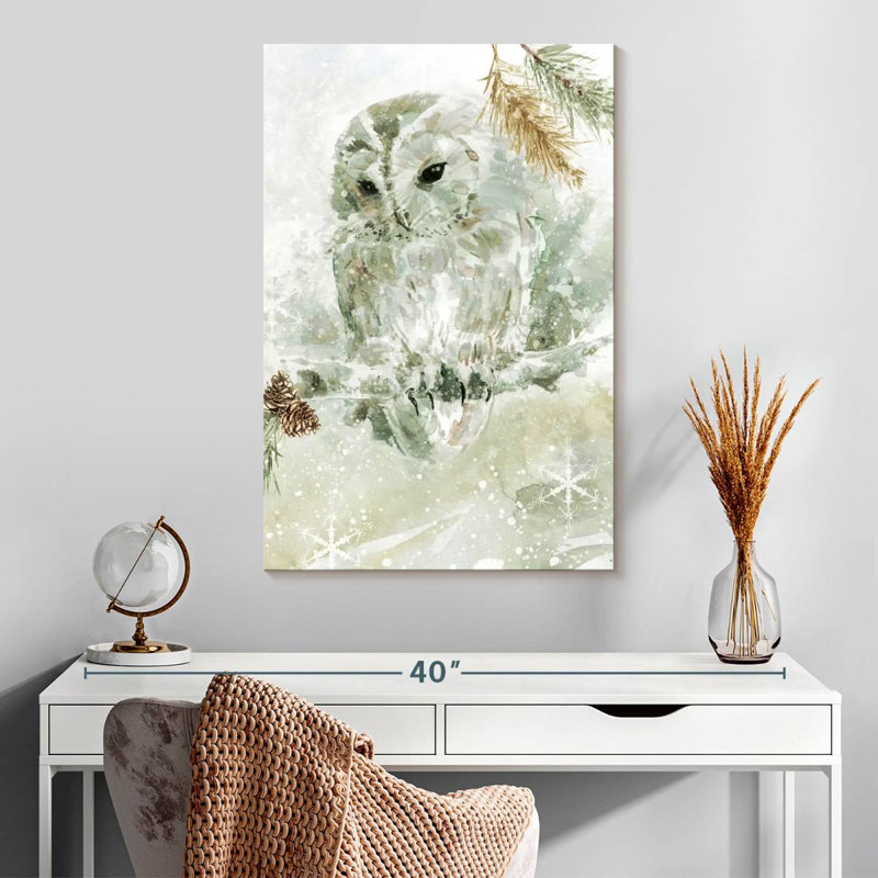 Hibou Brampt Winter Lodge, H 30 po x l 20 po