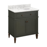 Elmdale 30" Freestanding Mahogany Single Basin Vanity Oval Undermount Sink