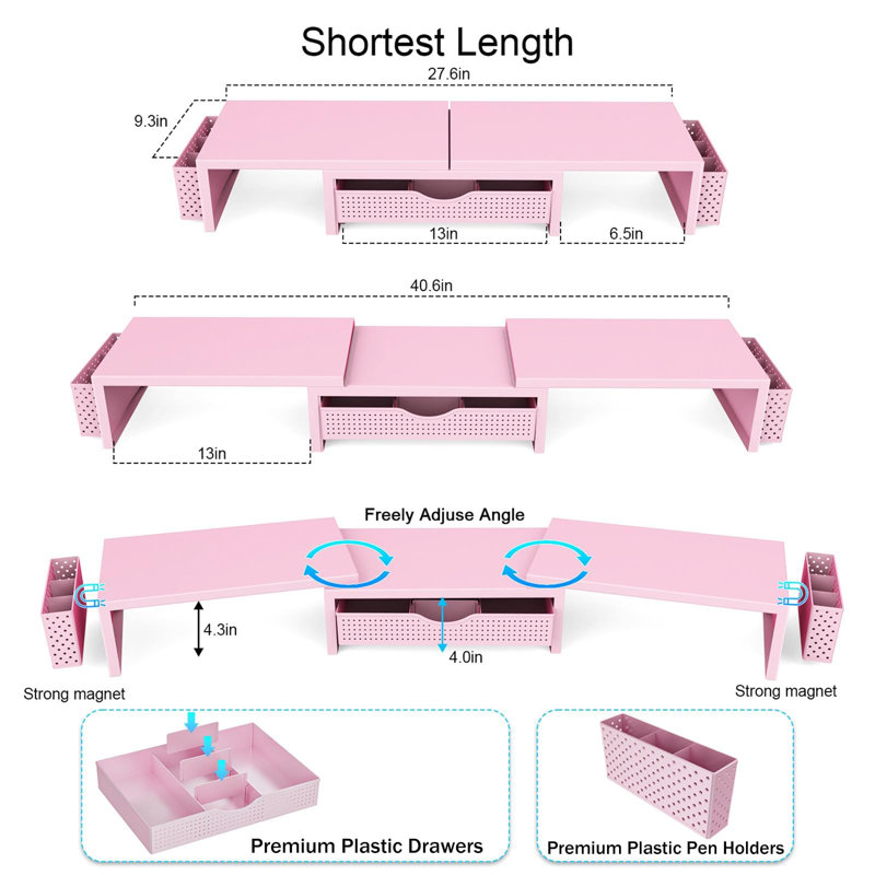 Monitor Stand, Pink