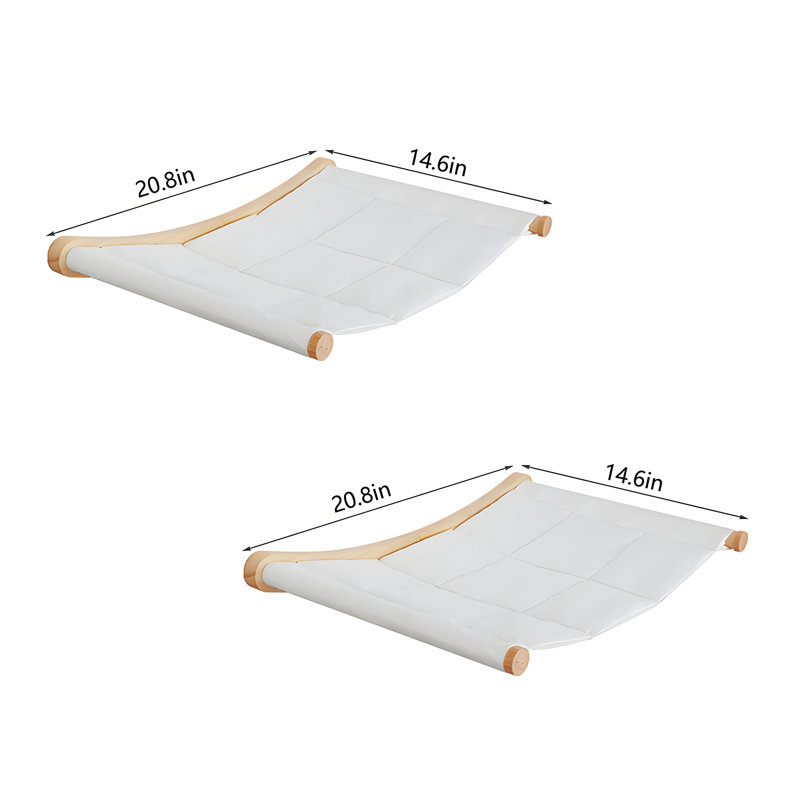 2pcs Wall Mounted Cat Bed Hammock