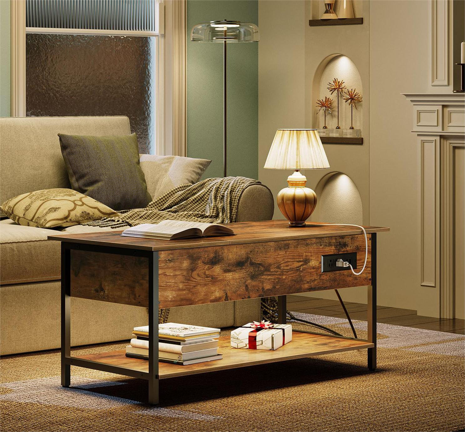 17 Stories Lift Top Coffee Table, Coffee Table For Living Room, Coffee ...