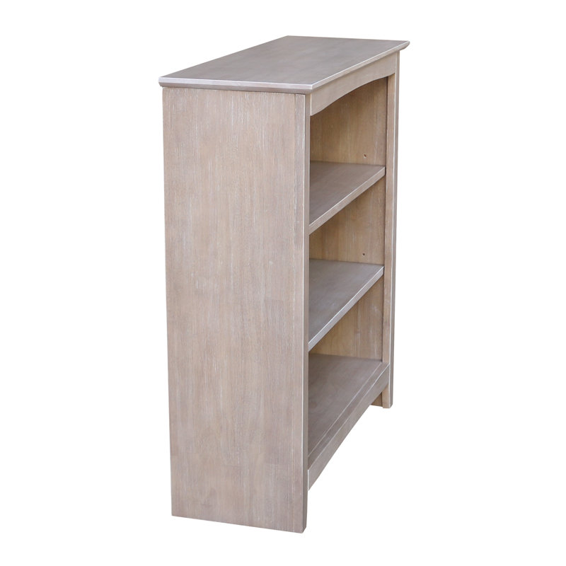 Aspatria Bookcase, (3 Shelves) 36" H x 32" W x 12" D, Washed Gray Taupe
