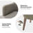 Sara Farmhouse 19"H Upholstered Back Arm Chair with Solid Wood Legs-1593797060