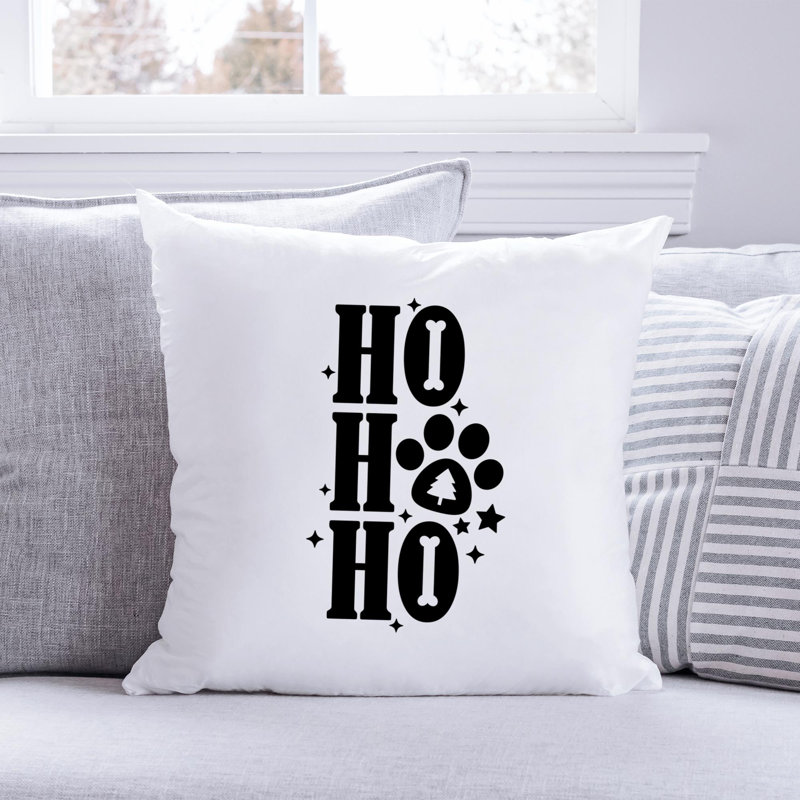 Coussin ChristmasDog_Noir-04, 18 po x 18 po