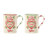 Lenox Holiday Our First Christmas Together 2-Piece Mug Set, Service For 2