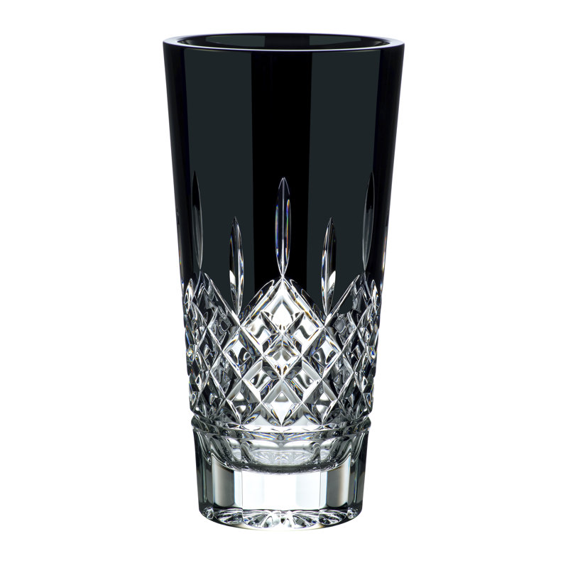 Lismore Black Vase, 11.81" H x 5.91" W x 5.91" D
