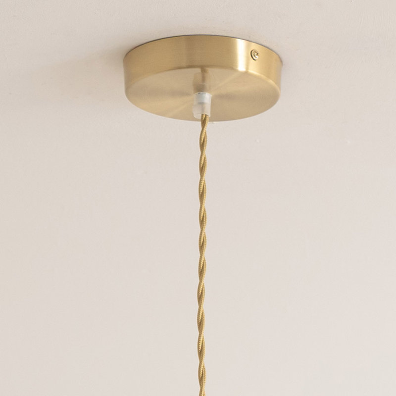 1 - Light Pendant, Brushed Gold, Yes, Clear