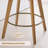 26" Mid-Century Modern Counter Height Bar Stools, 360° Swivel Fabric Upholstered Barstools with Solid Wood Legs, Island Chairs with Backrest, Yellow-1355596000