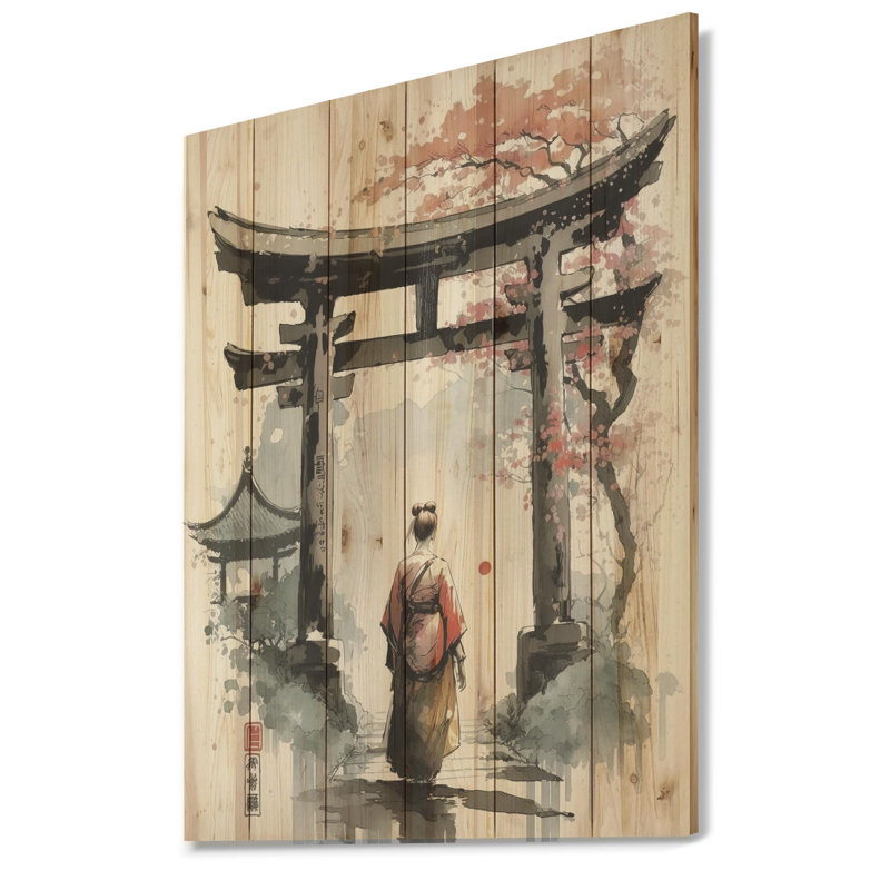 Asian Asian III - Impression sur bois sans cadre, H 32 po x l 24 po x P 1 po